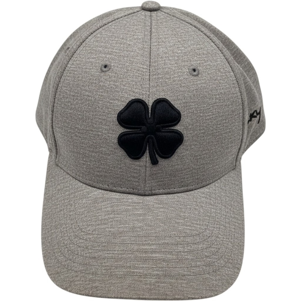 Black Clover Memory Fit Hat Grey Heather Live Lucky Clover S/M‎ Baseball Cap O5
